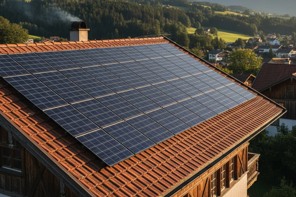 Photovoltaikmodule auf einem Hausdach